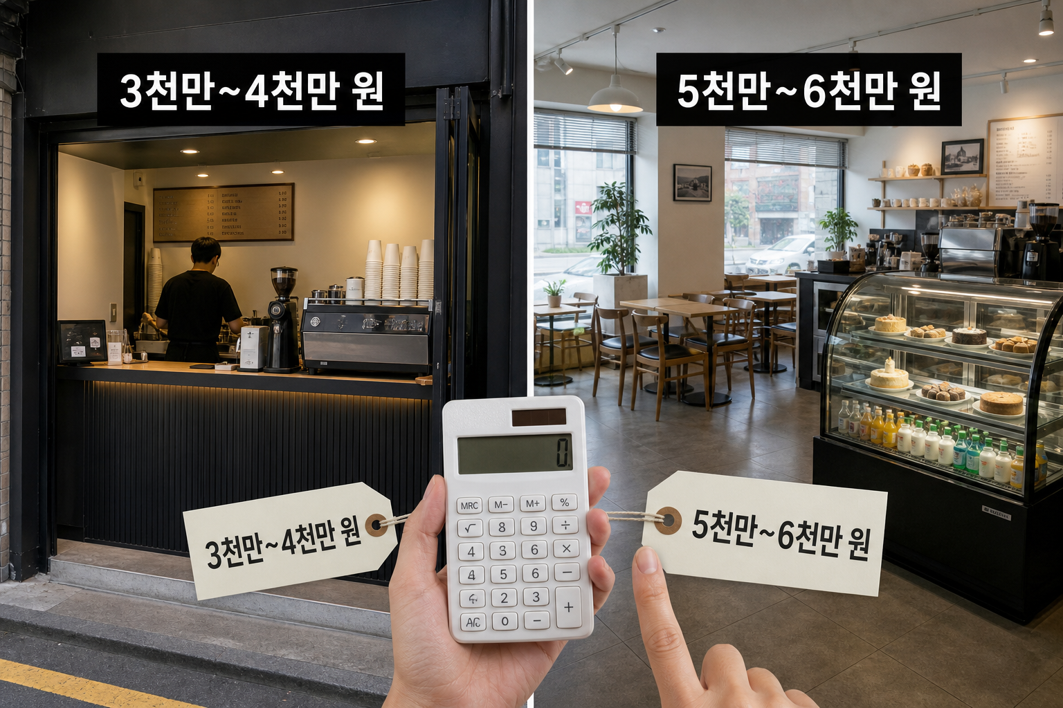 2025년 커피 프랜차이즈 초기 투자금액 비교