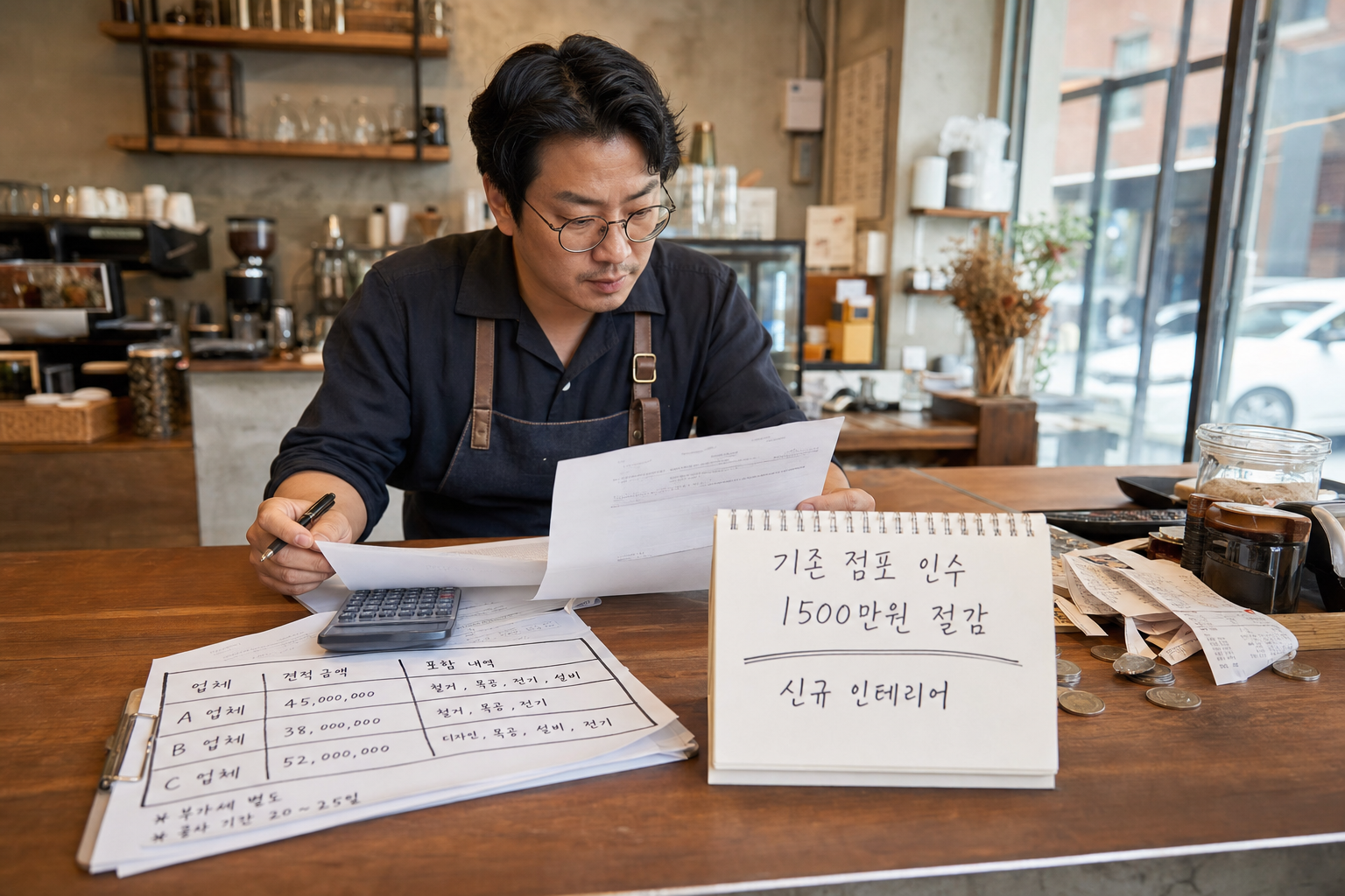커피 프랜차이즈 인테리어 비용 절감 실전 팁