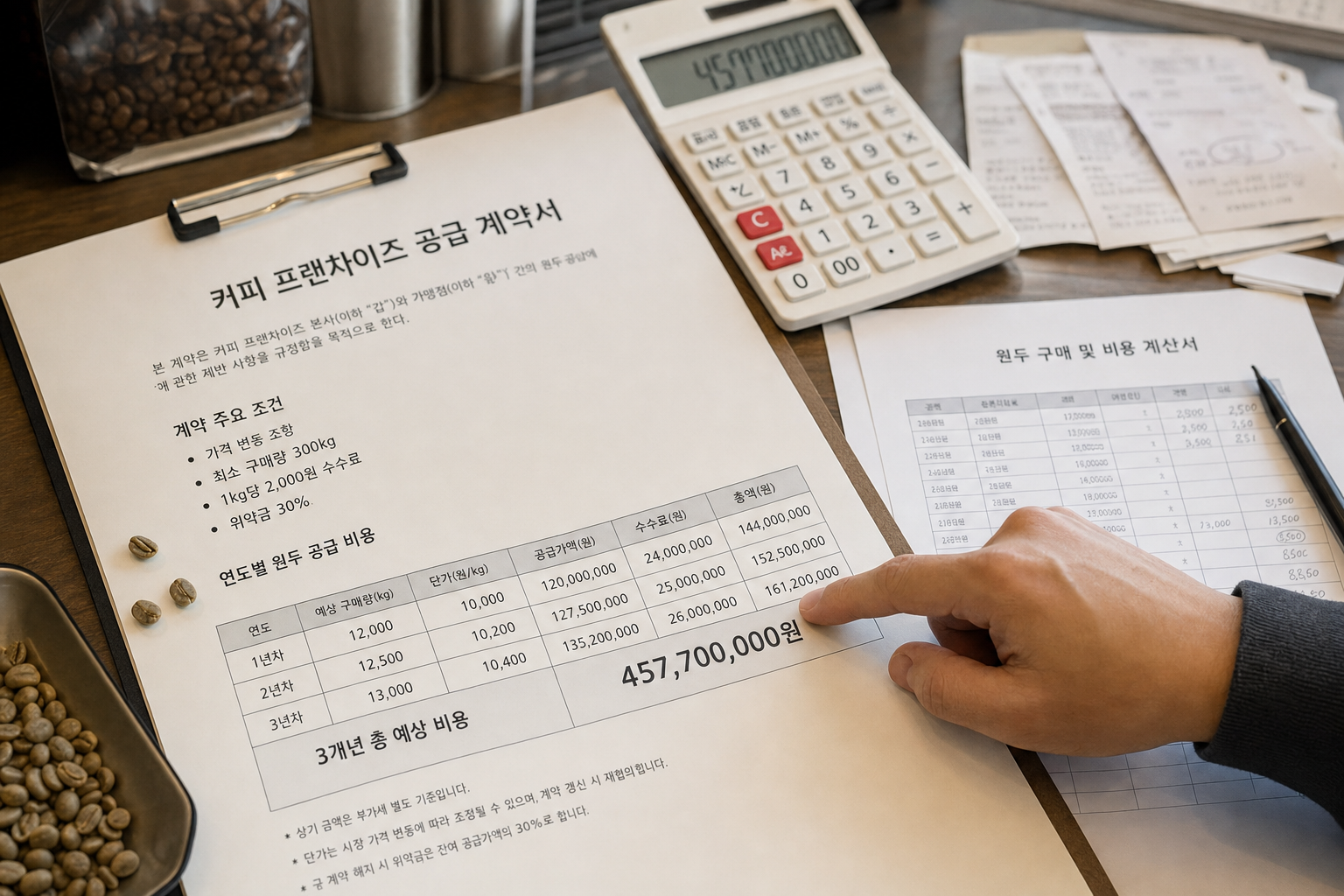 커피 프랜차이즈 원두 공급 계약에서 놓치기 쉬운 조건 4가지