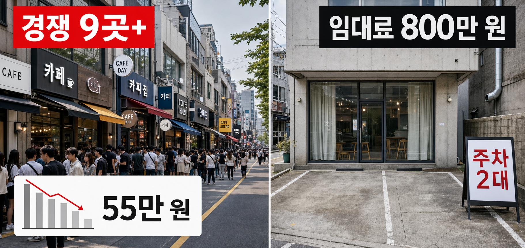 커피 프랜차이즈 상권 분석 시 피해야 할 입지 유형 5가지