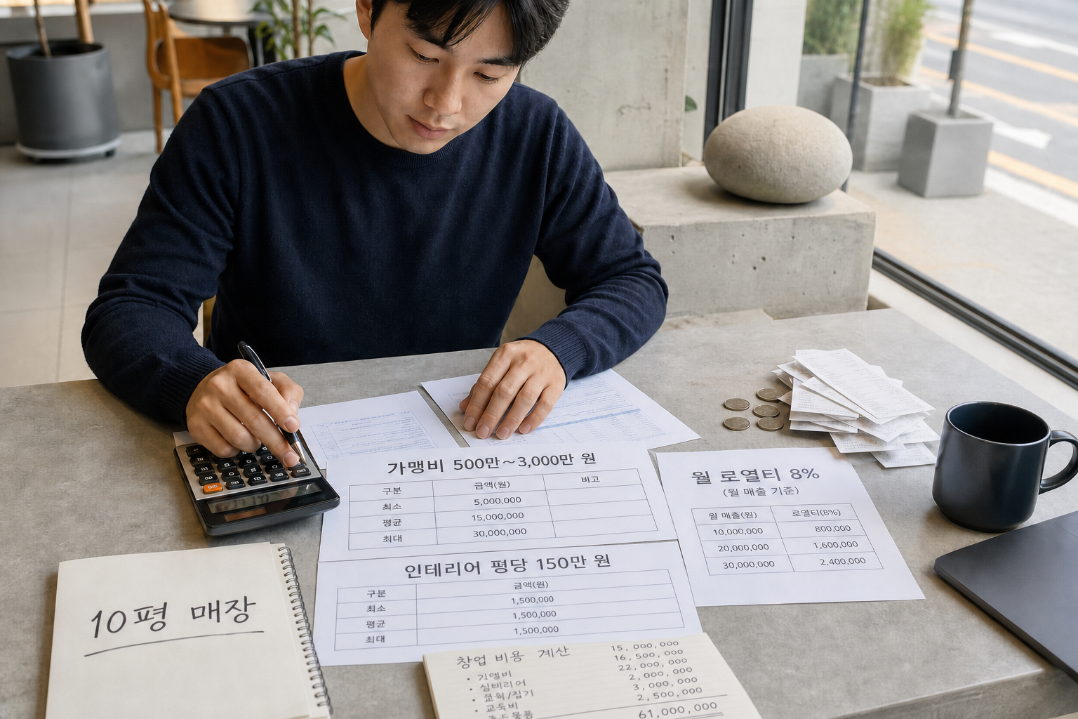 커피 프랜차이즈 비용과 수익 구조 완벽 정리