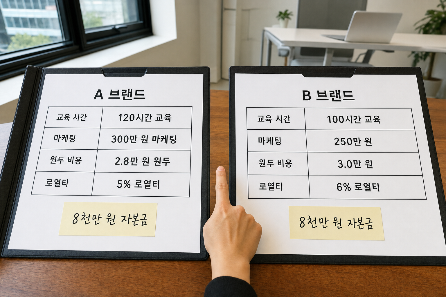 커피 프랜차이즈 가맹점 모집 조건과 본사 지원 내용