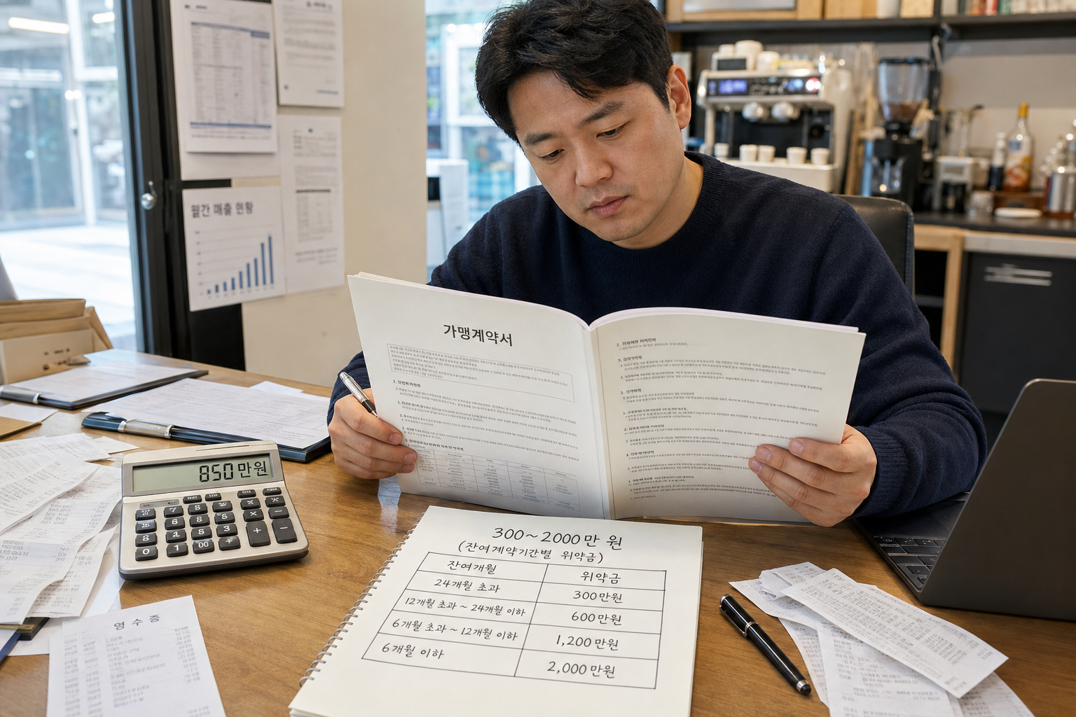 커피 프랜차이즈 계약 해지 후 위약금 기준 FAQ