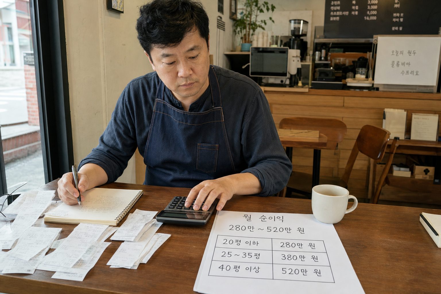 커피 프랜차이즈 실제 점주 월 순수익 사례 분석