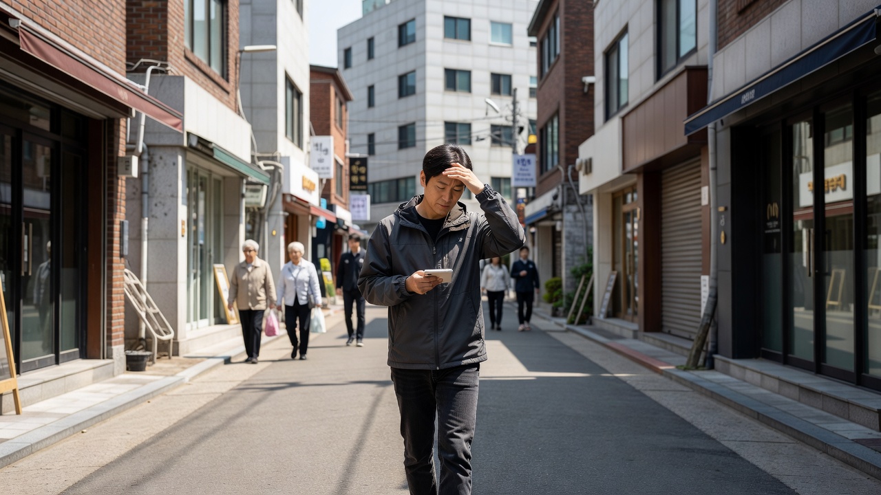 커피숍 입지 선정 체크리스트를 위한 실전 장소 분석 장면