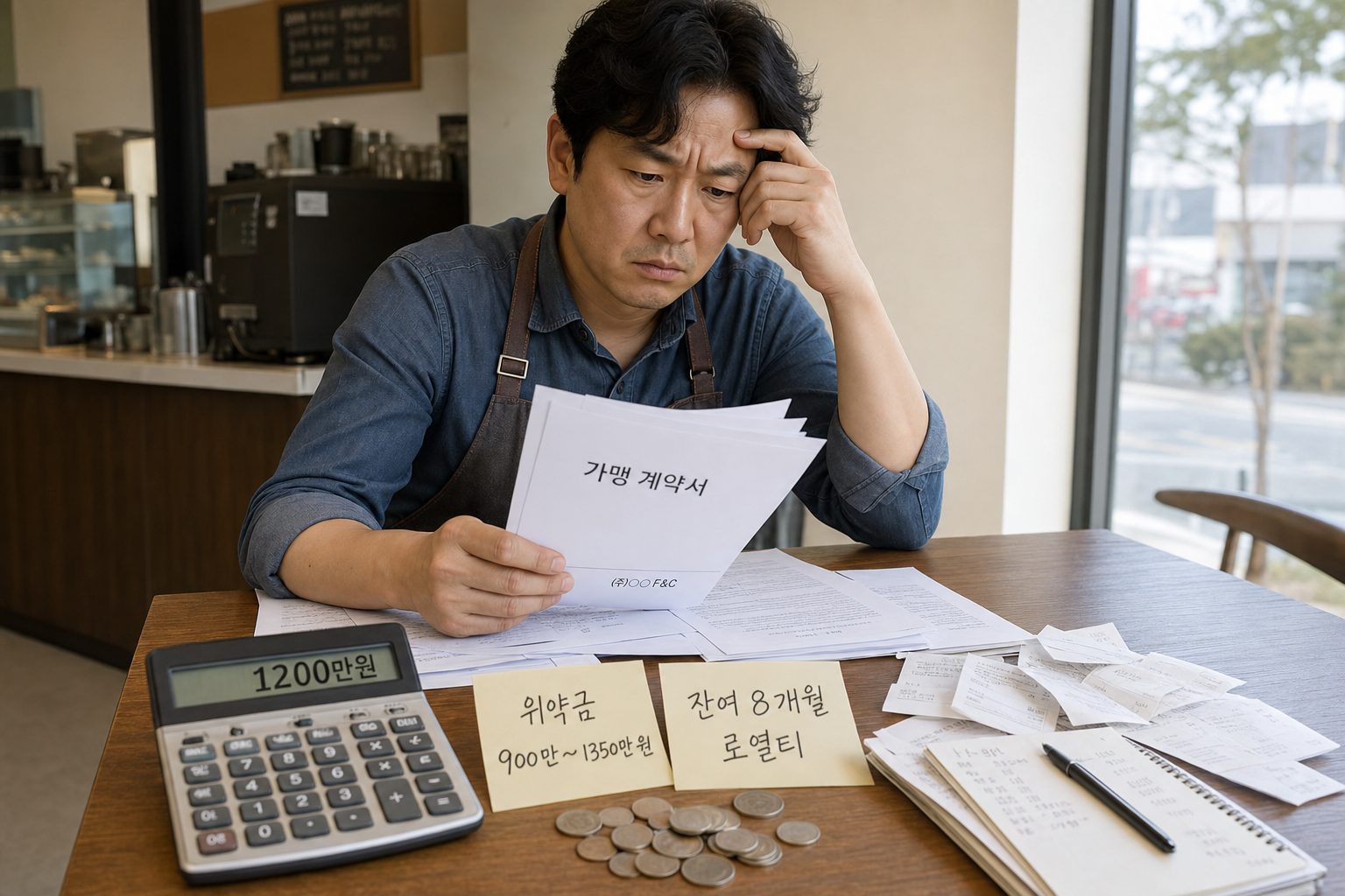 커피 프랜차이즈 후기 분석으로 본 계약 해지 위약금 기준