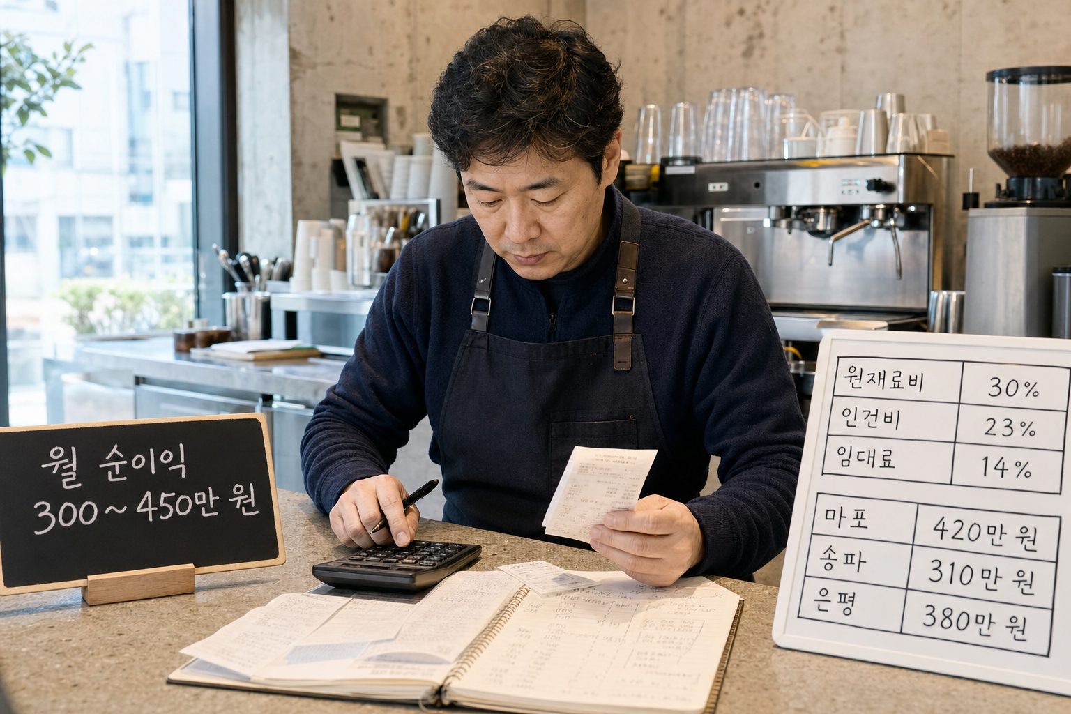 커피 프랜차이즈 점주 수익 현실, 실제 점주 사례 분석