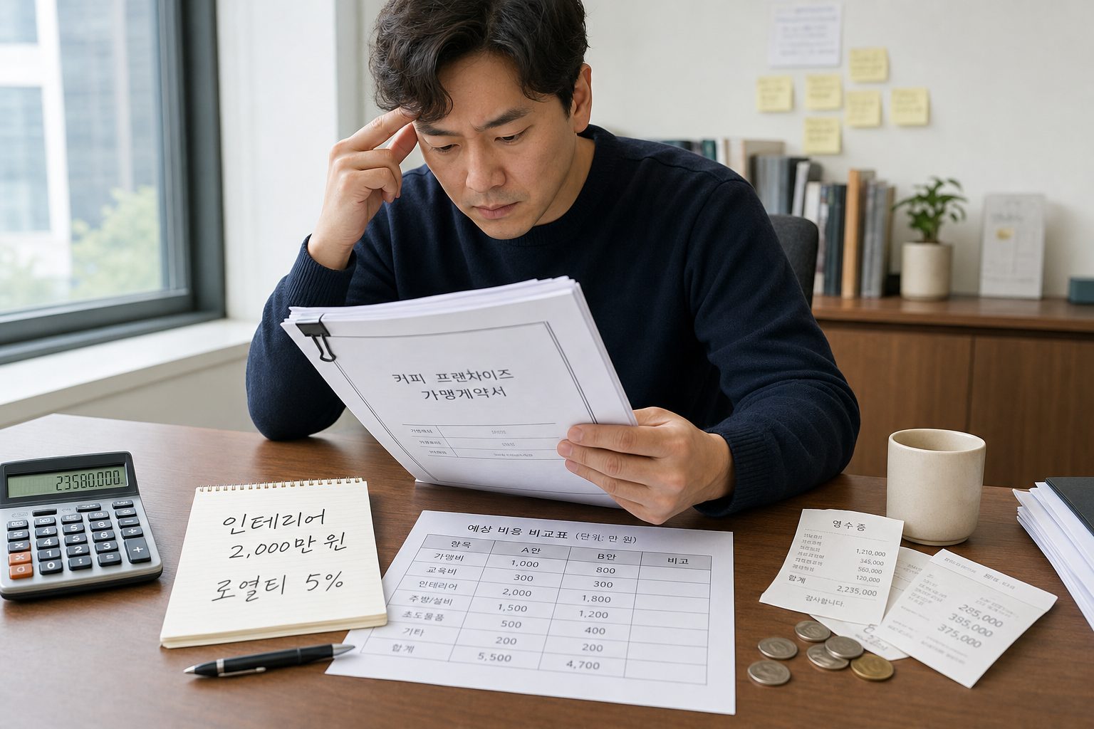 커피 프랜차이즈 계약서 검토 후 가맹 계약 오픈까지 단계별 절차
