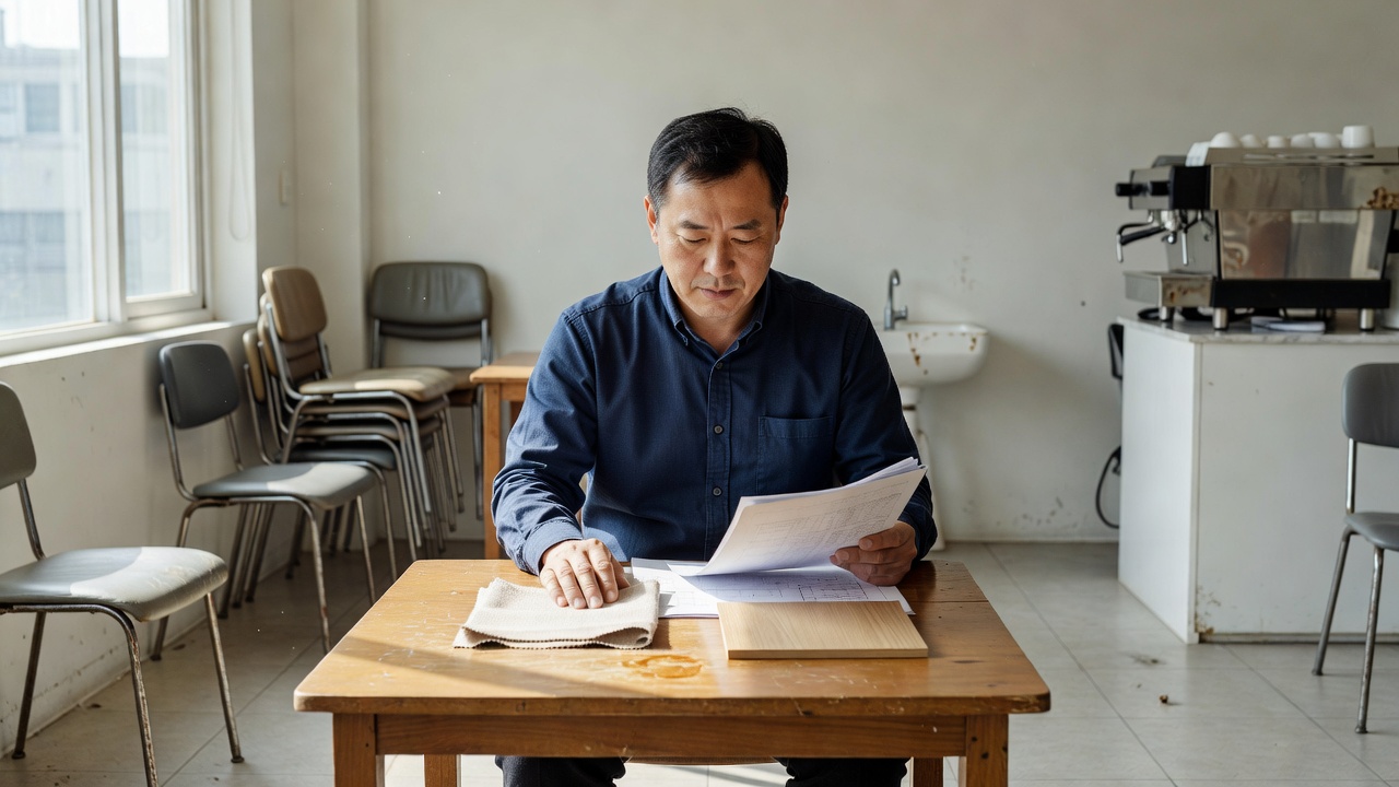 인테리어 비용 예산을 검토하는 모습