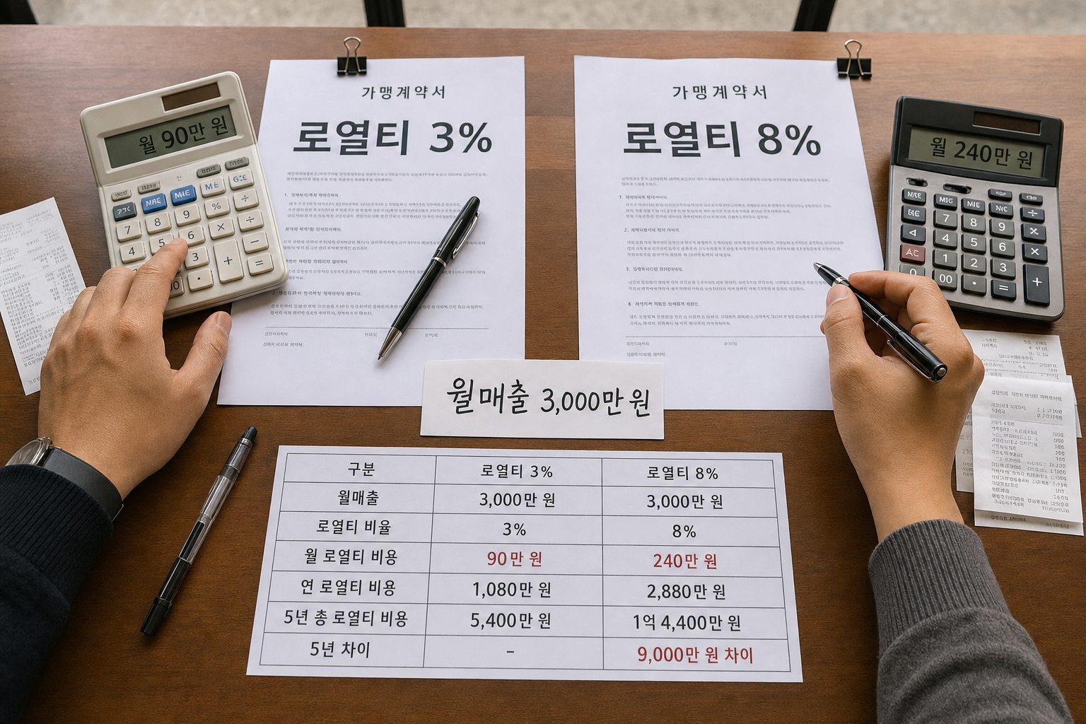 커피 프랜차이즈 가맹비와 로열티 현실 부담 비교 2025
