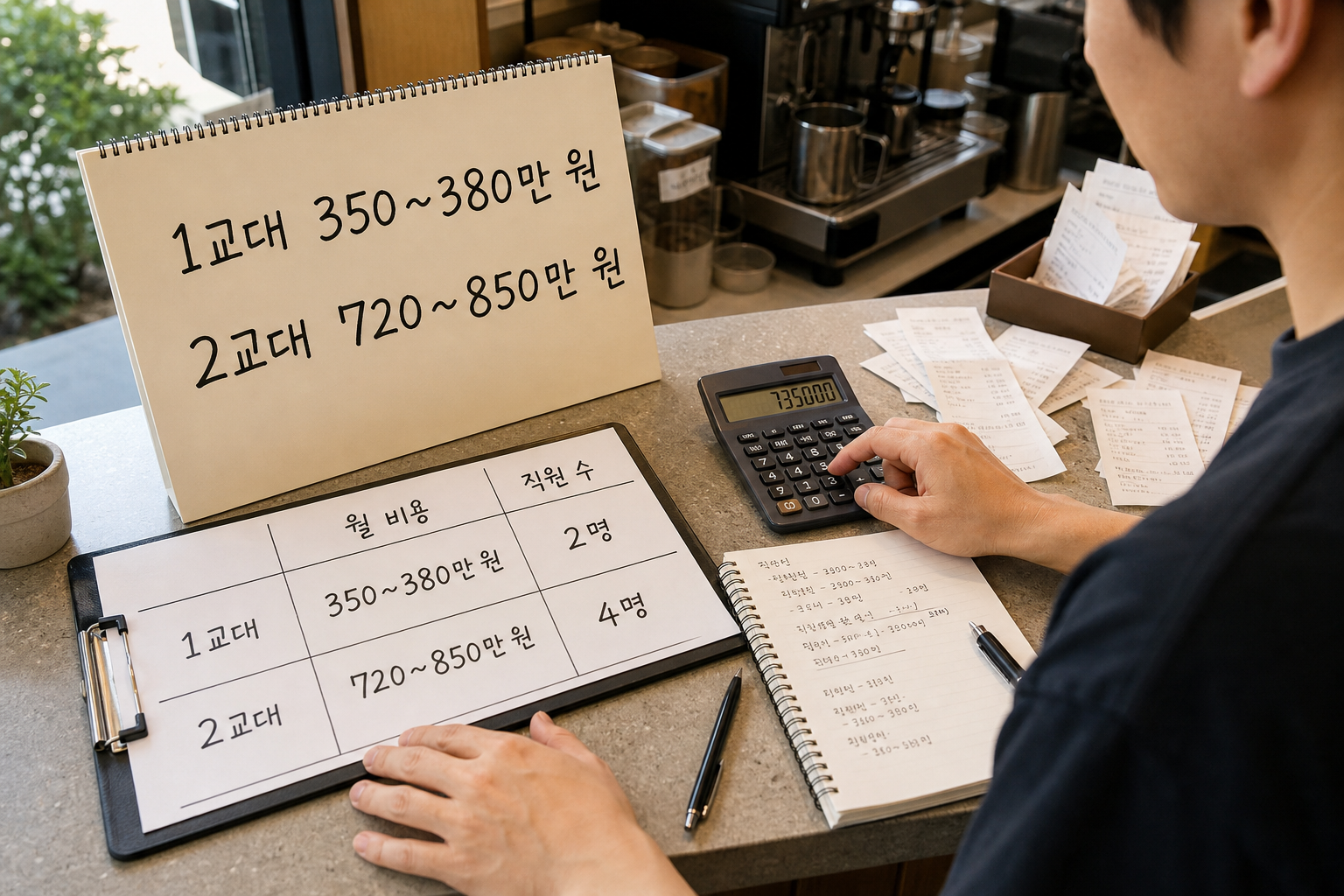 커피숍 창업 시 직원 채용과 인건비 계산법