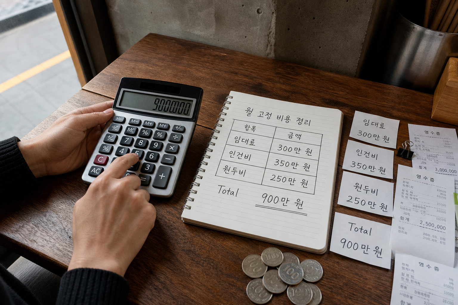 커피숍 개업 비용 월 유지비용 항목별 계산법