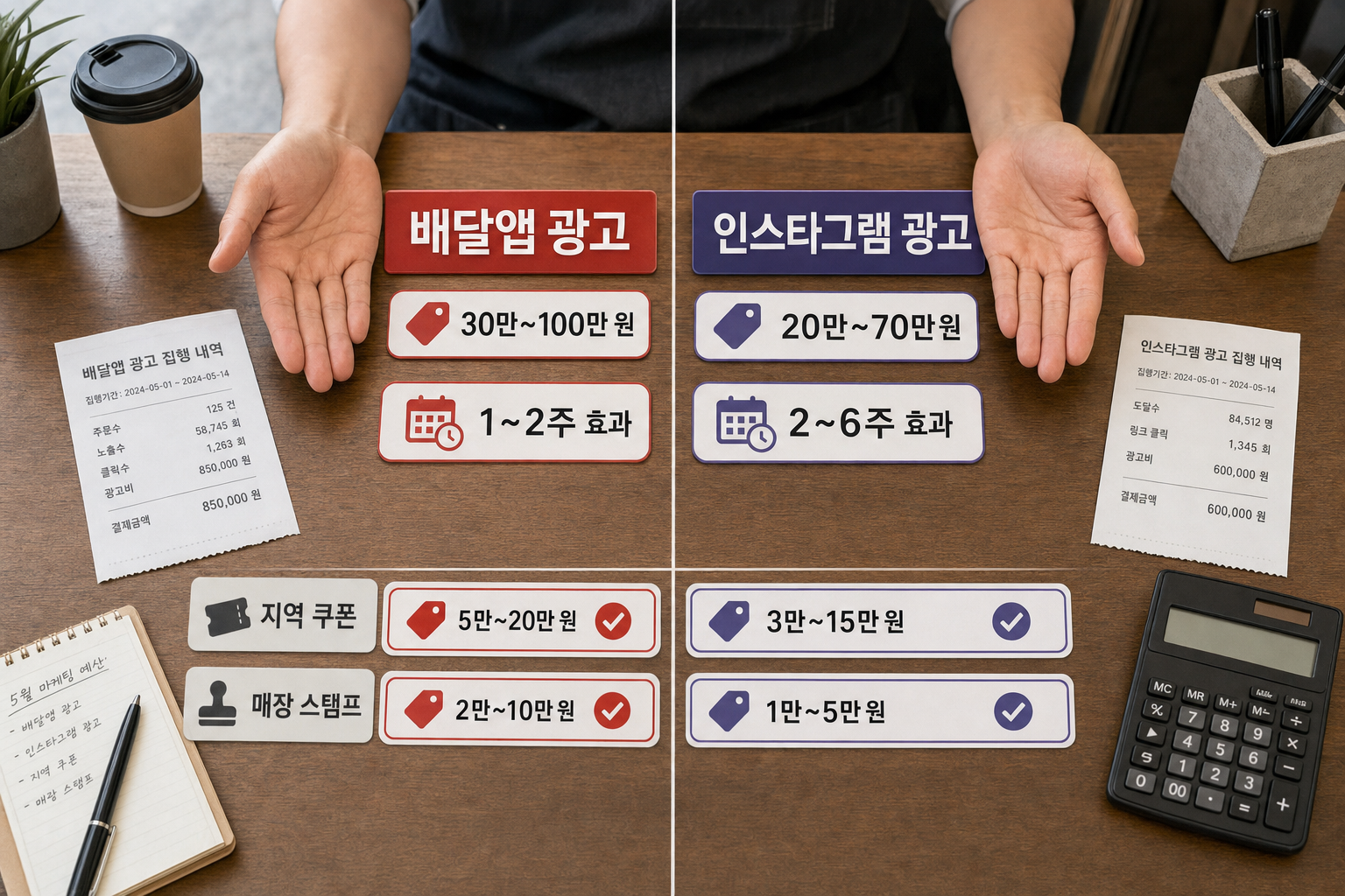 커피 프랜차이즈 마케팅 전략별 비용 대비 효과 비교