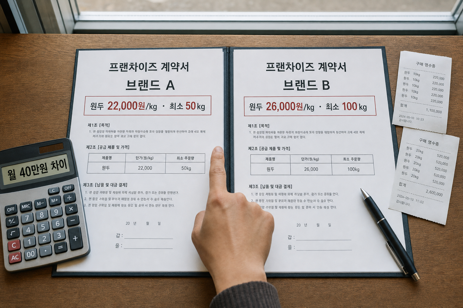 원두 공급 계약 조건 비교 방법