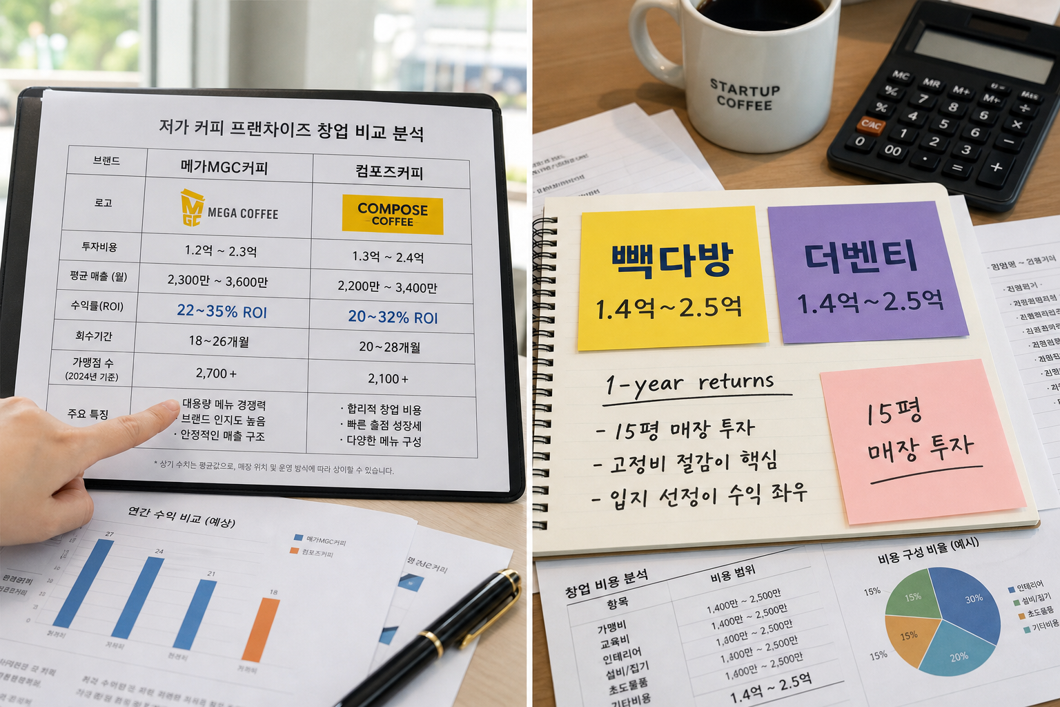프랜차이즈 수익률 브랜드별 비용 대비 실제 비교