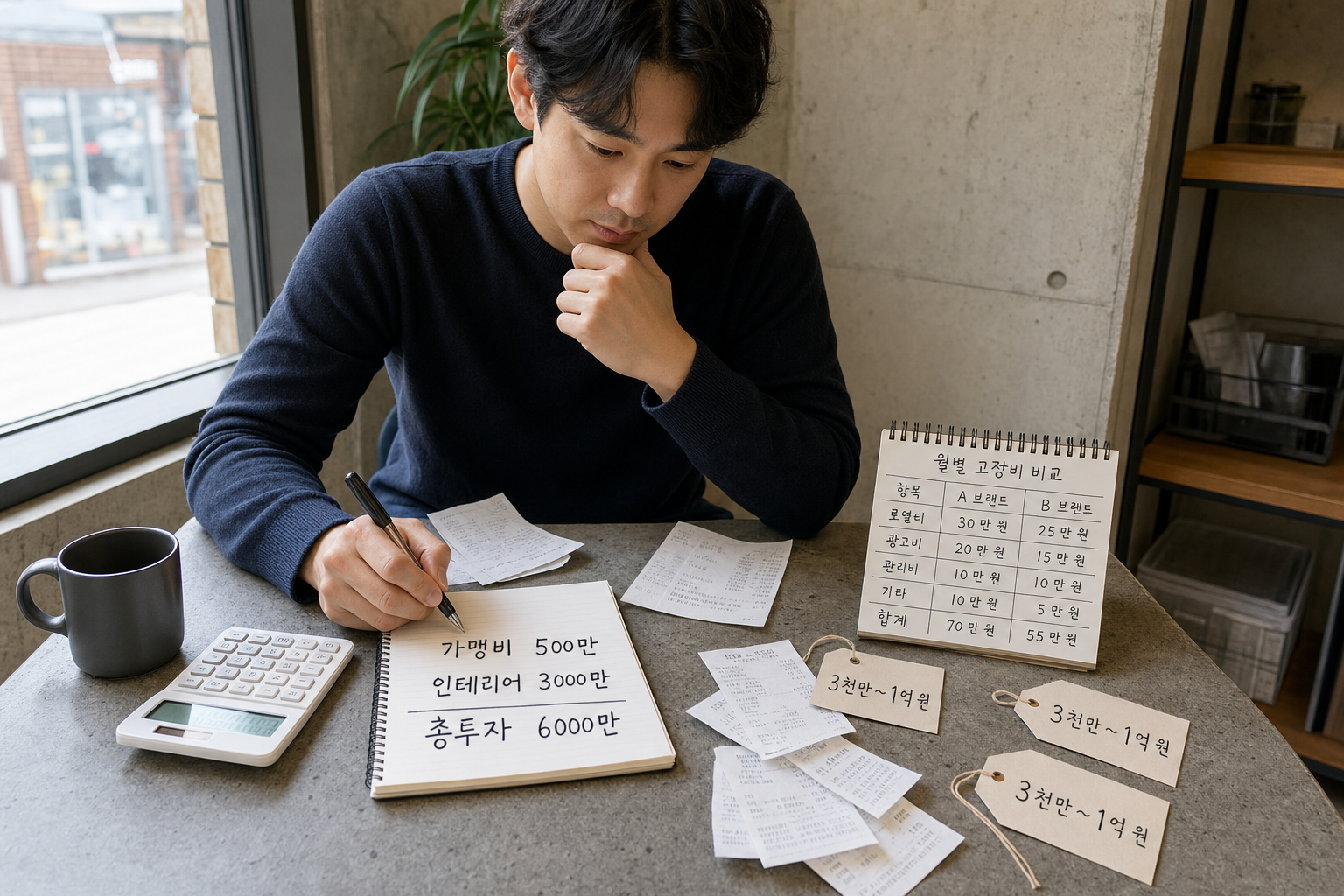 커피 프랜차이즈 창업 비용과 수익 구조 완벽 정리