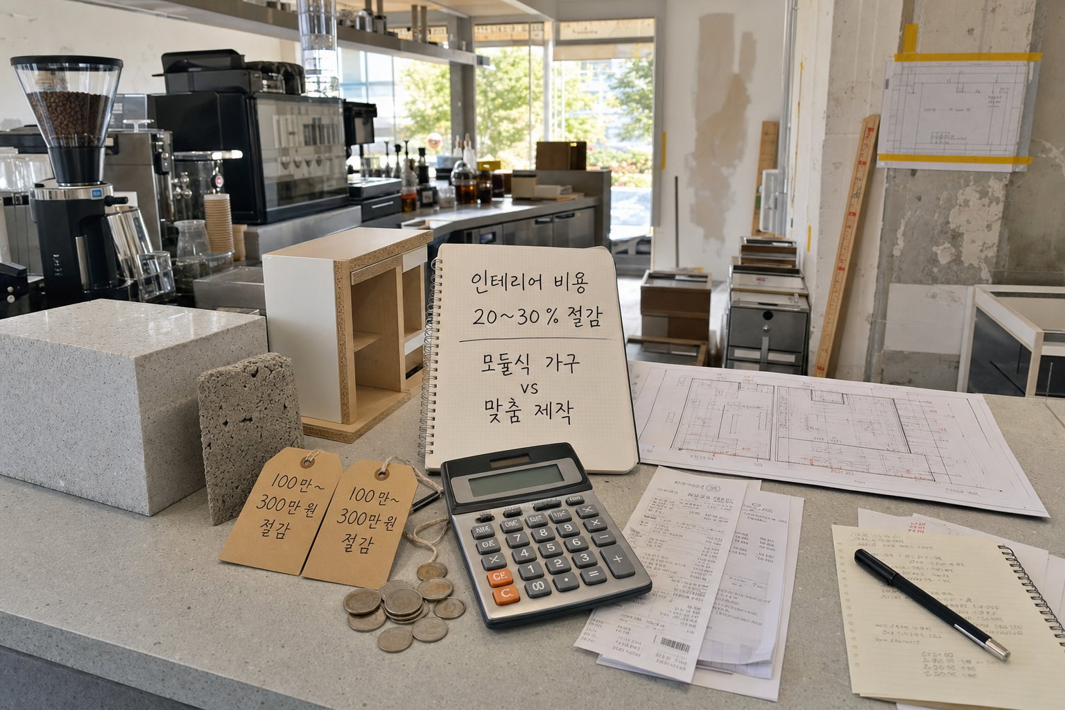 커피 프랜차이즈 인테리어 비용 절감 실전 팁
